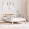 VidaXL Bed Frames In Natural Pine Wood Solid Pine Wood 120 X 190 Cm 872200