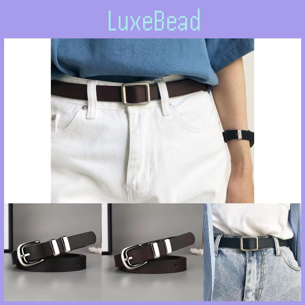 Chic Black Pu Belt For Women With Retro Style And Elegant Buckle For Jeans