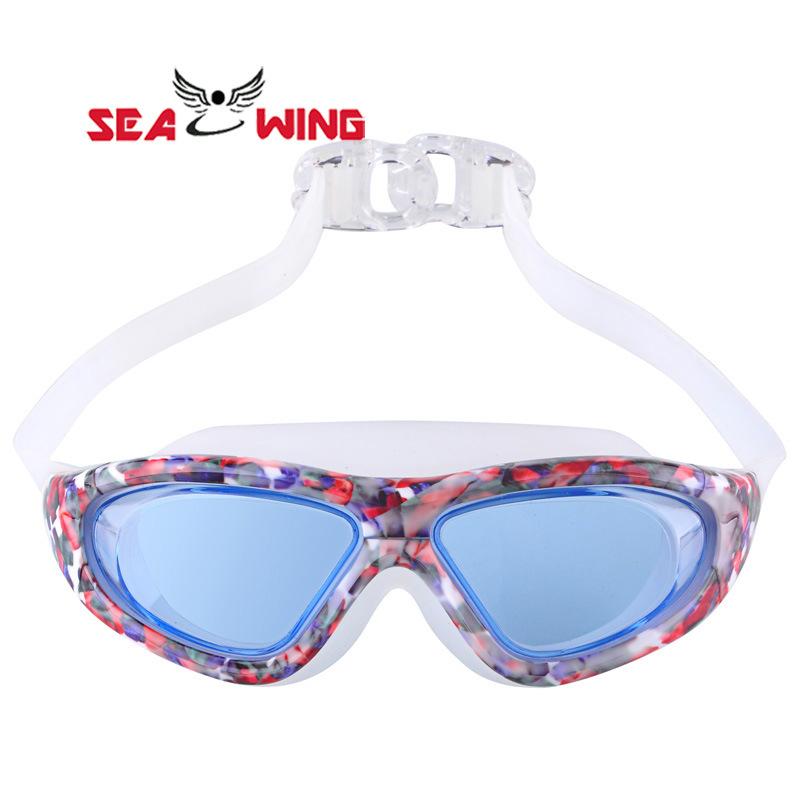 Racing swimming goggles for men and women, colorful medium-frame swimming goggles for adults, high-definition, waterproof, anti-fog, silicone diving