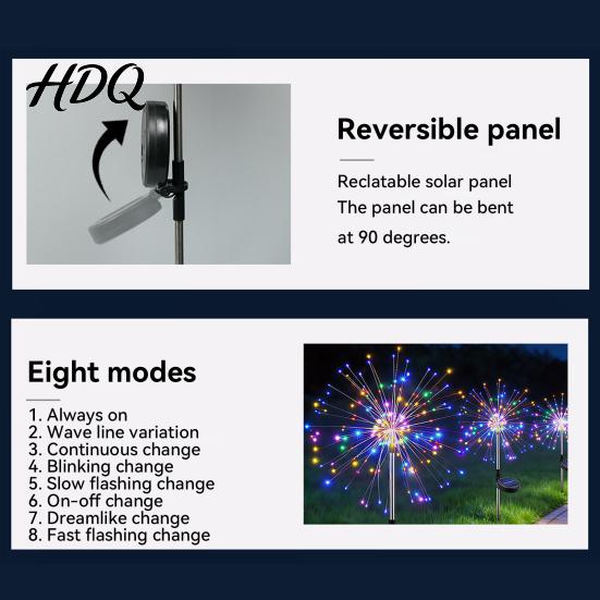 Creative Solar Patio Lights Dandelion Garden Light Outdoor Powered Lamp DIY