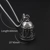 Retro and Simple Heart-shaped Wing Bell-shaped Alloy Pendant, Versatile and Fashionable, Perfect for Personalizing Your Look.