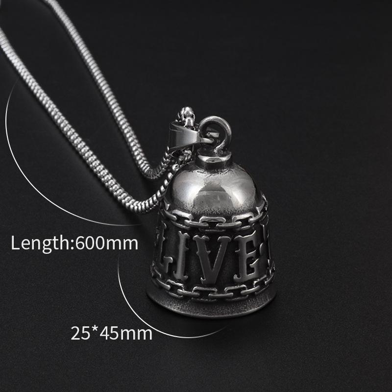 Retro and Simple Heart-shaped Wing Bell-shaped Alloy Pendant, Versatile and Fashionable, Perfect for Personalizing Your Look.