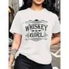Persönlicher Ausdruck von Frauen zur Whiskey-Kultur und Streben nach Vintage-Stil, mit trendigen Vintage-Dekorations-Blumen- und Letter-Prints.