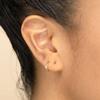 Ins Minimalism Round Zircon Earrings 925 Sterling Silver Needle Gold Color Small Hoop Earrings for Women Trend Piercing Jewelry
