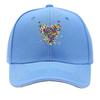 Colorful Butterflies Heart Canvas Wall Art Hip Hop hat Fashion Outdoor Sports Sandwich Baseball Cap