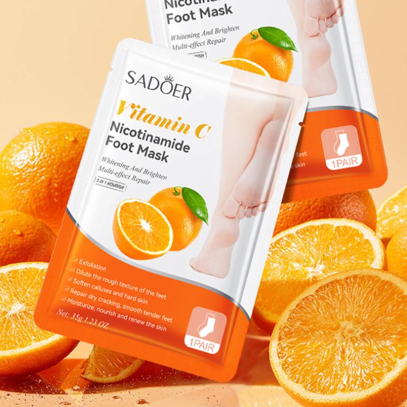 Fruit Foot Mask SADOER Avocado Strawberry Hydrating Moisturizing Foot Care Moisturizing
