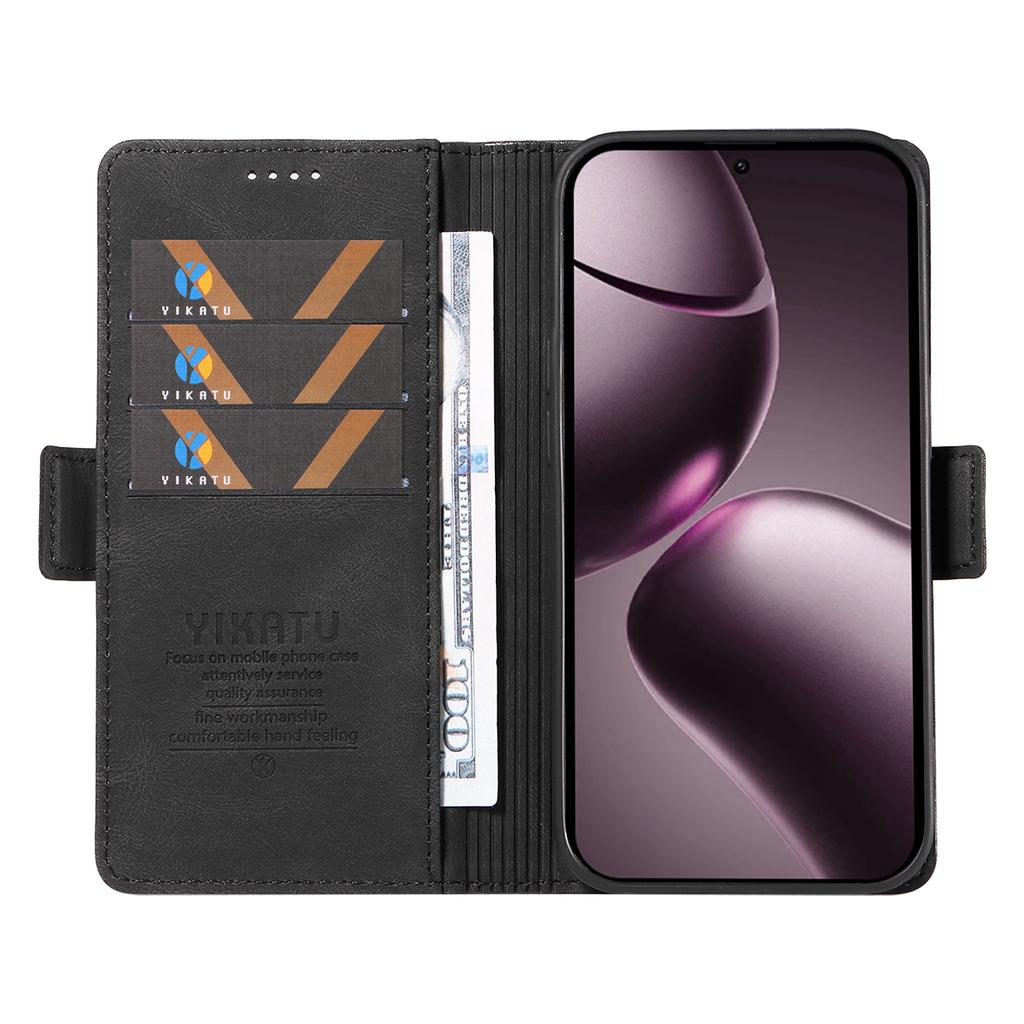 Pro Xiaomi 15T Kožené pouzdro YIKATU YK-005 Dotykové jako kůže Peněženka Kryt na telefon