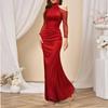 Spring new women's clothing, European and American, fashionable and elegant temperament waist fishtail dress