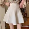 2024 Spring Black High Waist A-Line Skirt: Women's College Style, Slim, Anti-Exposure