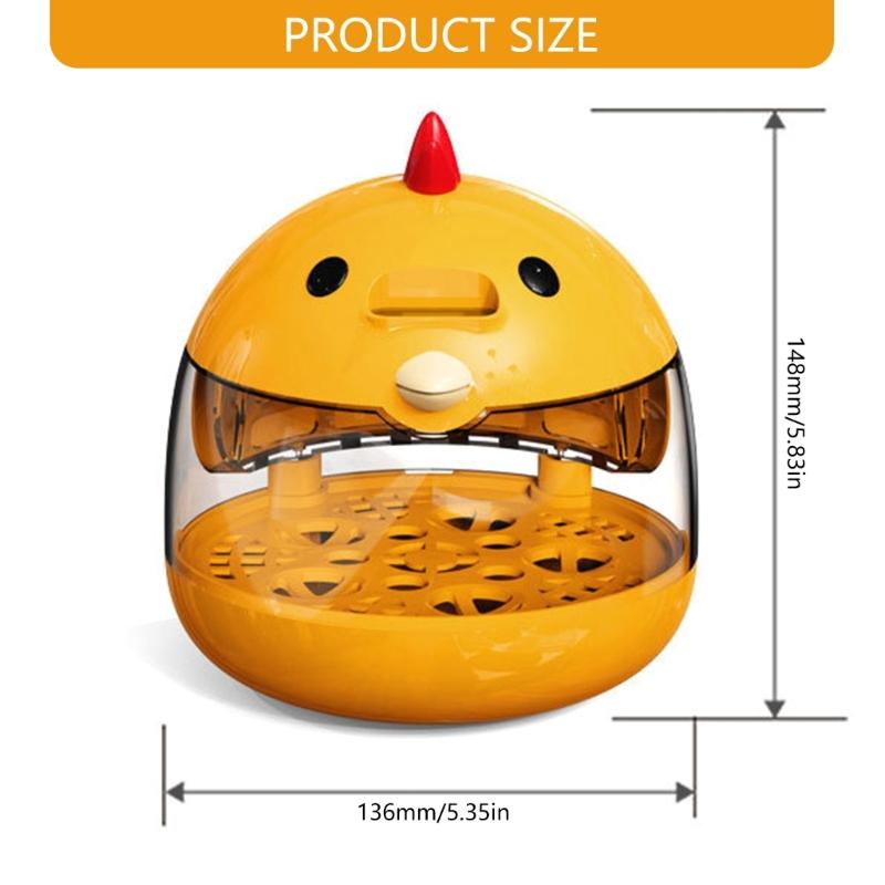 Eggs Incubator 5 Eggs Incubators for Hatching Eggs Heat and Humidity Control 5 Eggs Fully Turnning Poultry Hatcher