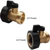 1pc 3/4 '' Garden Hose Shut Off Valve Connector, Garden Hose Quick Connect Fittings 3/4 Inch,Solid Brass Pipe Connecting,No Leaking