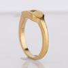 925 Silver Black Spinel Ring Yellow Gold Plated Round Gemstone Minimalist Women Jewelry Stacking Ring