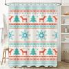 Tu Winter Snowflakes Reindeer Shower Curtain Christmas Holiday Bathroom Decor Waterproof Fabric Festive Home Dcor Modern Style