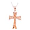 Purple Gold Cross Pendant, Colored Gold-Plated Rose Gold, Personalized Exquisite Necklace, Collarbone Chain.