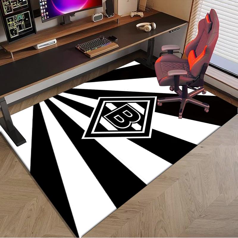 1PC Monchengladbach Emblem Rug Game Carpet, Floor Mat for Bedroom Living Room Entryway Rug, Home Decor Idea Gift for Christmas birthday