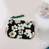 Mini-Baumwoll-Blumen-Organizer-Taschen für Damen, kleine Stoff-Kosmetik-Make-up-Tasche, kleine Geldbörse, Münzfach, Kinder-Kosmetiketui