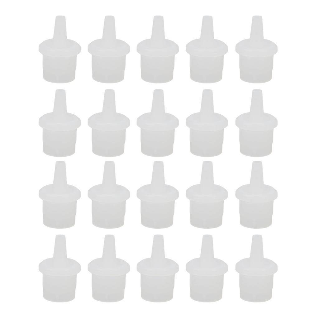 20pcs Eyelash Glue Bottle Nozzle ABS Glossy Extension Glue Replacement Nozzle For Pigment