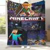 Classic M-Minecraft Pixel Game Flannel Blanket,Ultra Soft Warm Plush Throw for Home Bedroom Bed Sofa Cover Picnic Camping