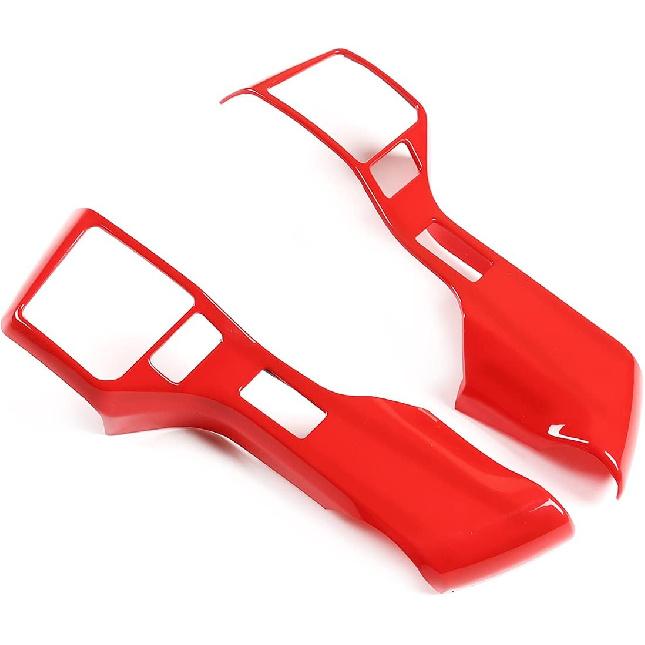 

LLKUANG Steering Wheel Button Cover Trims Stickers Fit for Toyota Tacoma 2014-2020 Tundra 4Runner 2010-2019 4Runner 4WD N280 2014-2019 (Red, 3+3