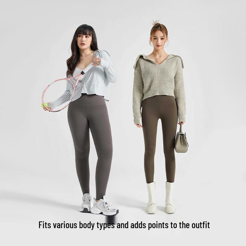 GUJIN Γυναικείο Κολάν με Επένδυση Fleece και Σχέδιο Καρχαρία