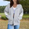 Women's Fashion Casual Long Sleeve Solid Color Hooded Sweatshirt Tops