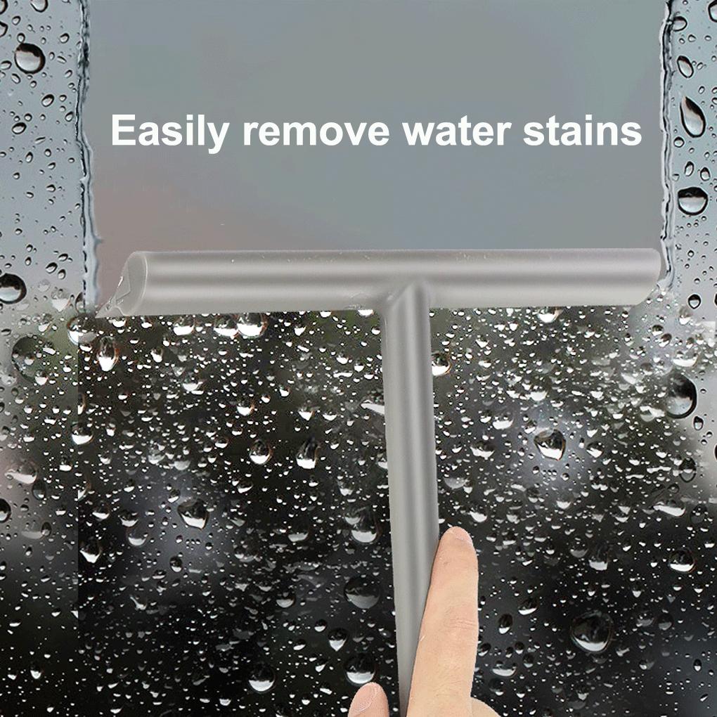 Bathroom Floor Window Wiper with Suction Cup Portable Glass Scraper Water Stain Remover Windscreen Cleaning Tool Accessories