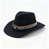 European, American and Western Cowboy Hat Ethnic Style Accessories Solid Color Cowboy Hat Fashion Versatile Peach Heart Top Wool Hat