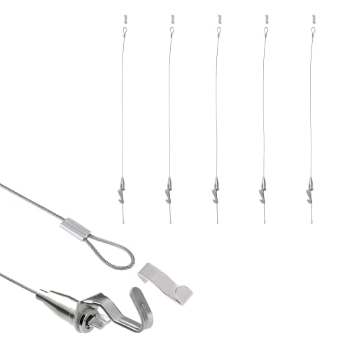 Road Clover Picture Rail with Wire Hooks, Separate Type [Designed by an Interior Coordinator], 40kg Weight Capacity, Adjustable Height (1 or 5 0.5m Ho