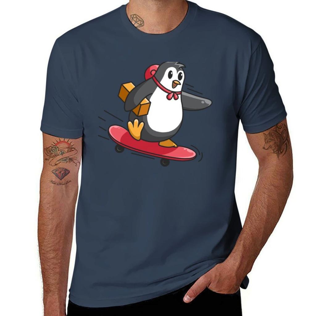 Speedy Penguin TShirt Graphic Print Short Sleeve TShirt