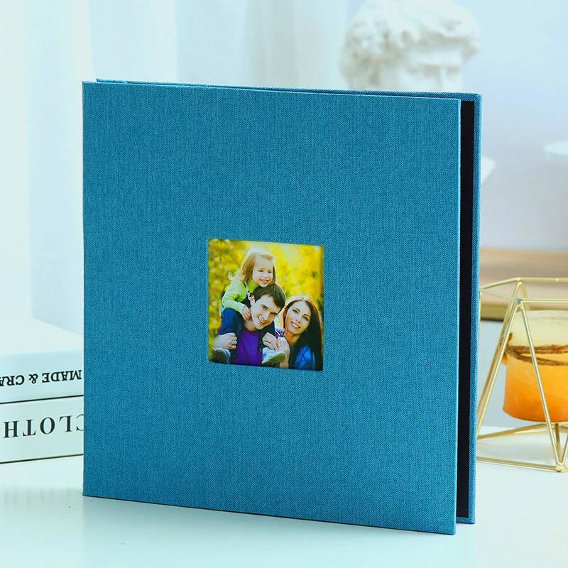 High Quality Linen Side Self-adhesive Film Family Album DIY Pasting Manual Stamp Exquisite Gift for Children
