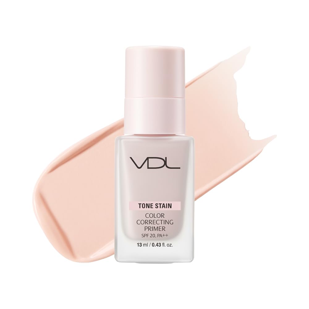 

VDL Tone Stain Color Correcting Primer 02 Rose SPF20 Makeup Base Brightens Adds a Healthy Pink Korean Cosmetics 13ml Mini Size Trial PA++ - Dullness,
