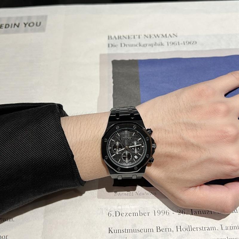 Men s watch new multi-function true three-eye luminous quartz men s watch