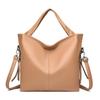 Large capacity middle-aged mother bag fashionable luxury soft leather women's handbag zipper on both sides solid color women's shoulder bag