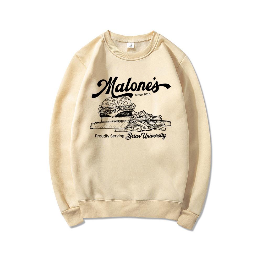 Malones Seit 2015 Briar University Sweatshirt Vintage Off Campus Serie Hoodie Unisex Rundhals-Sweatshirts Buchliebhaber Geschenk