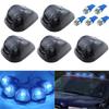 GLOFE 5X Black Smoke Lens Cab Roof Marker Running Lamp with Ice Blue LED