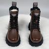 Fleece thickened large cotton boots winter new warm snow boots non-slip thick heel British platform Martin boots