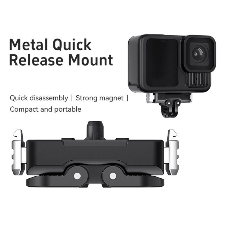 Metal Magnetic Mount for Action Cameras, Quick Attach/Detach Shockproof