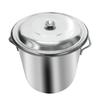 Iimono117 Commercial Stainless Steel Stockpot with Lid, Perfect for Restaurants, Events, Stews, Community Associations, Kids' Groups, Large Bulk Dyein