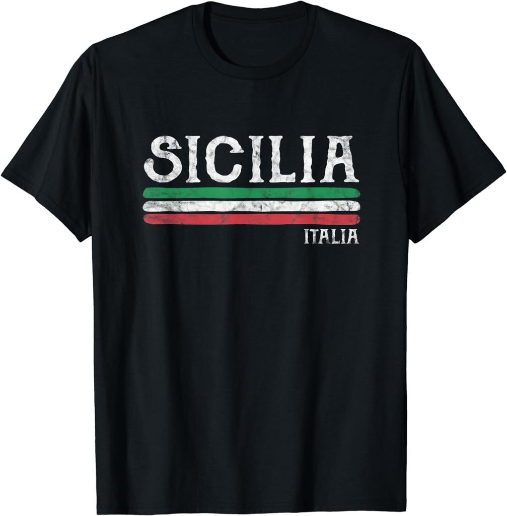 T-Shirt Souvenir Sicilia Italia Italia Vintage Limitata