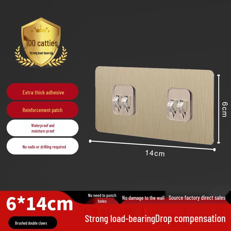 Seamless No-Drill Adhesive Interlocking Hooks for Bathroom & Kitchen - Strong, Transparent, Multifunctional Hooks