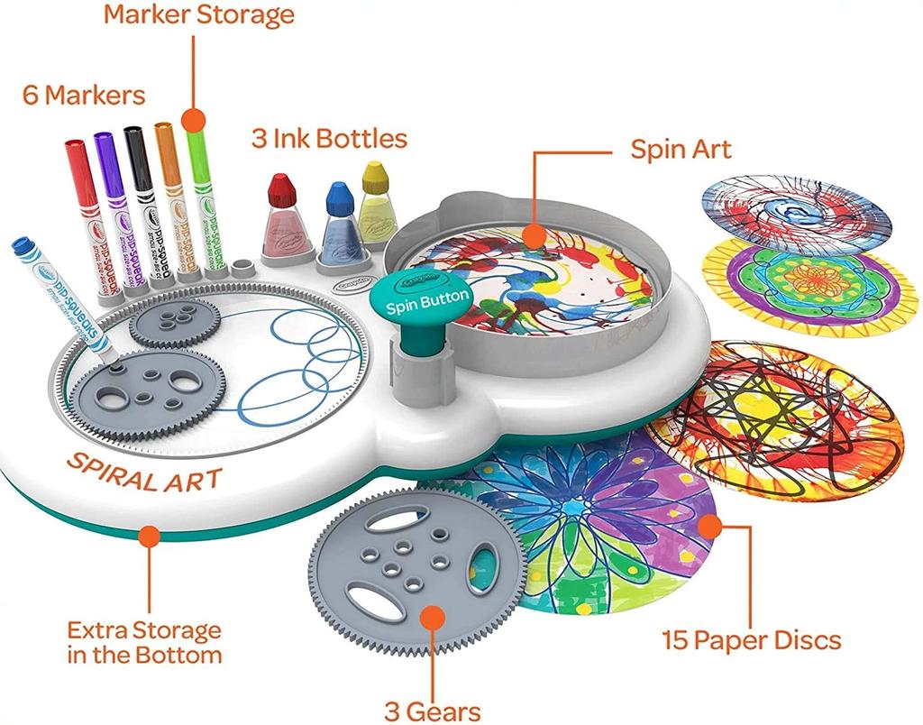 Crayola Spin Spiral Art Station Rotate and Draw 747295 Genuine Product &