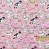 100% Cotton Digital Print Fabric: Korean Style Cartoon Animal & Floral Design for Women's, Children's Clothing & Homewear DIY