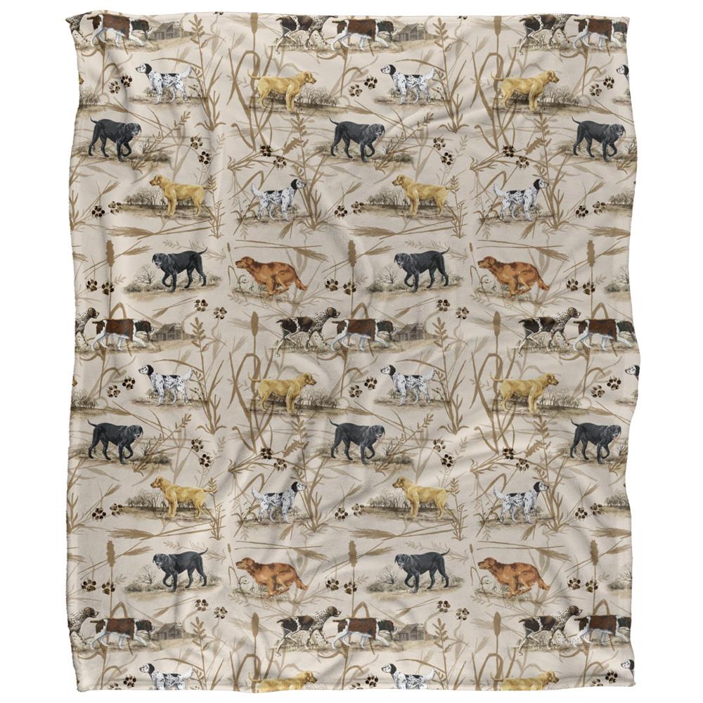 JQ Licensing Hunting Breeds Silky Dogs Supersoft Blanket