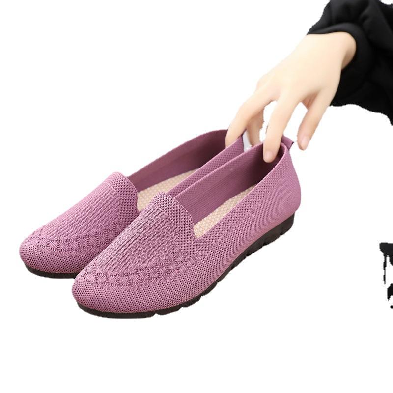 Breathable one-pedal mother shoes 2025 women's shoes summer new mesh casual shoes comfortable soft sole middle-aged and elderly women's shoes