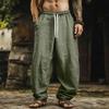 Men's Color Cotton Linen Trousers Men's Casual Fashionable Cotton Linen Trousers