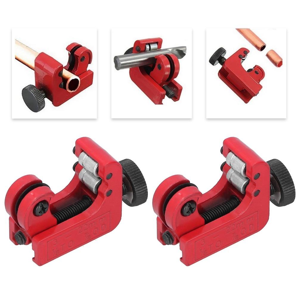 2 PCS Cutting Capacity 3-22mm Mini Pipe Cutter OD 1/8-7/8 Inch Portable Size Copper Tube Cutter Adjustable Tube Cutter