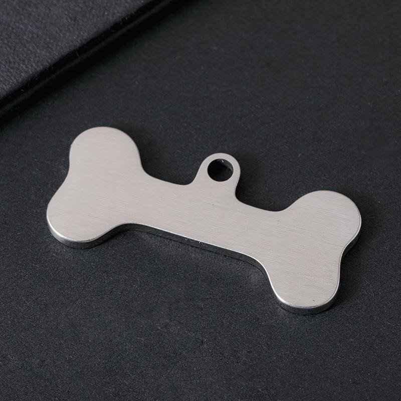 Engravable Metal Keychain: Pet Anti-Lost Bone Tag with Custom Logo