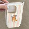 Pink Stripe Orange Cat Fish Glasses Pattern Design Protective Cover for iPhone 17 16 15 14 13 12 11 16E Series Pro Max Plus