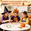 Cute Wizard Hat Pumpkin Handmade Crochet Positive with Witch Hat, Fall Boo Basket Stuffer, Festive Halloween Table Decoration Mini Knitted Plush