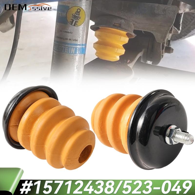 

2pcs For Chevrolet Silverado GMC Sierra 1500 HD 1999-06 Rear Axle Rubber Shock Absorber Bump Stop Bumper Spring 15712438 523-049